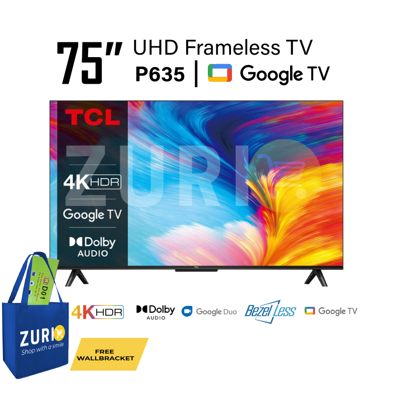 Televisor TCL 50” PULGADAS P735  UHD 4K 3840×2160, Google TV, Sin