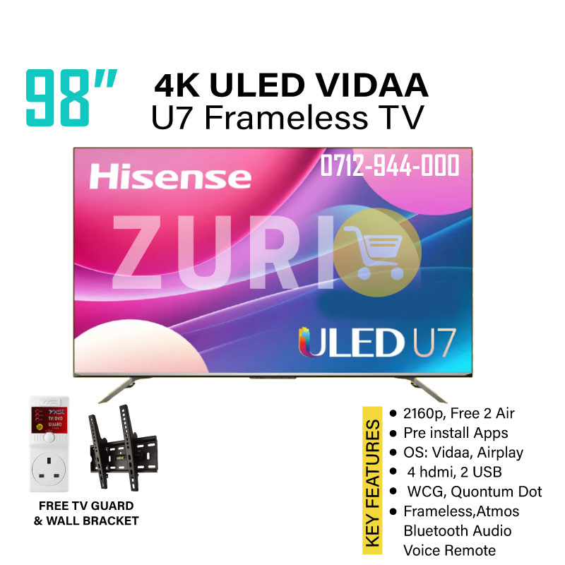 Hisense U7H 98 Inch Price In Kenya - Price At Zuricart